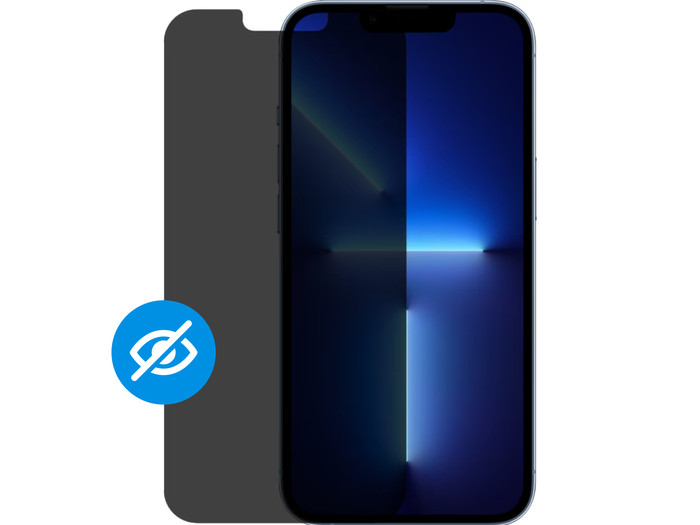 BlueBuilt Apple iPhone 14 / 13 / 13 Pro Privacy Filter Screenprotector Glas Main Image