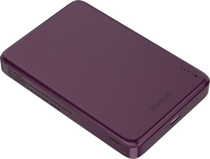 BlueBuilt Draadloze Powerbank met Qi2.2 en MagSafe 10.000 mAh met Snelladen 25 Watt Rood voorkant