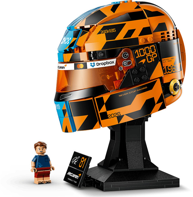 LEGO Editions McLaren Mastercard F1 Team helm van Oscar Piastri 43017 rechterkant