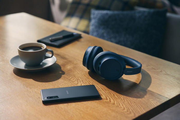 Sony WH-CH720N Blue product in use