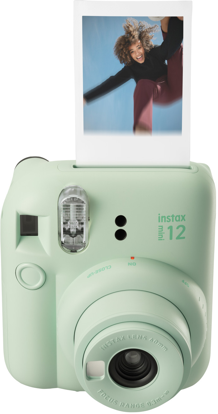 Fujifilm instax Mini 12 Mint Green + Photo Paper (20 units) product in use