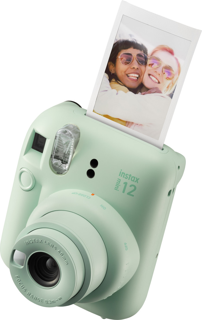 Fujifilm instax Mini 12 Mint Green + Photo Paper (20 units) product in use