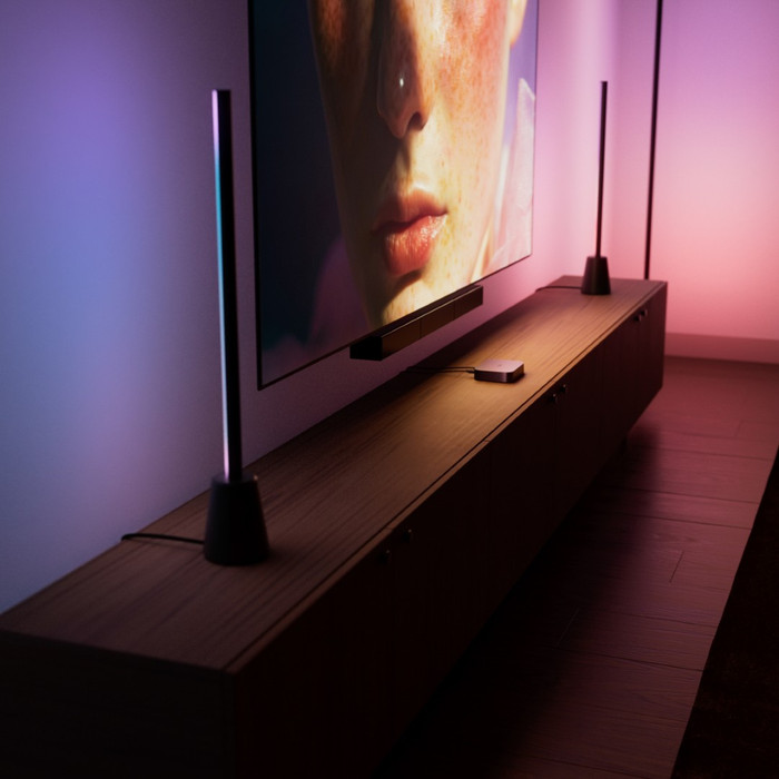 Philips Hue Play HDMI Sync Box 4K product in gebruik