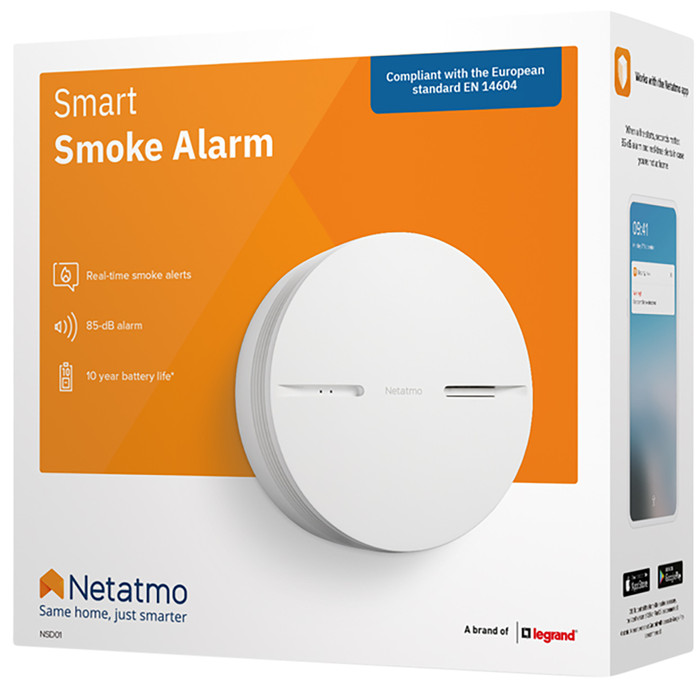 Netatmo Slimme Rookmelder (10 jaar) 5-Pack verpakking