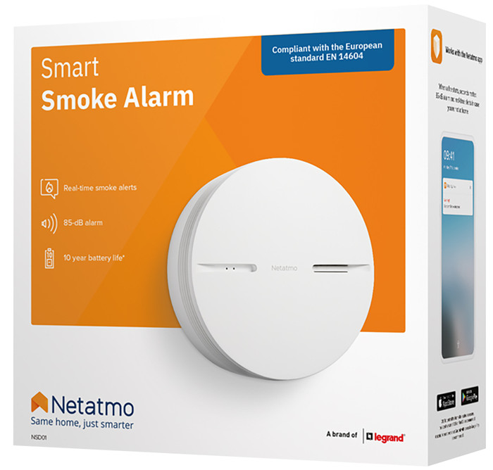 Netatmo Slimme Rookmelder (10 jaar) 5-Pack verpakking