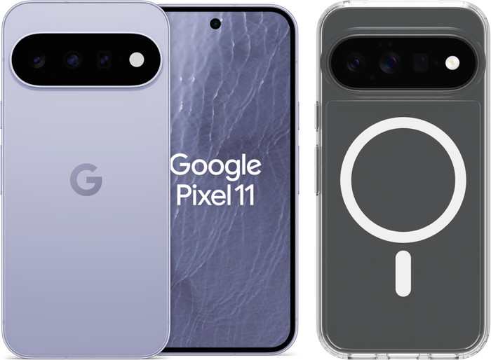 Google Pixel 11 512GB Blauw 5G + BlueBuilt Back Cover Transparant Main Image