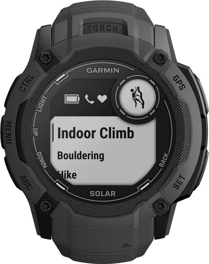 Garmin Instinct 2X Solar Graphite front