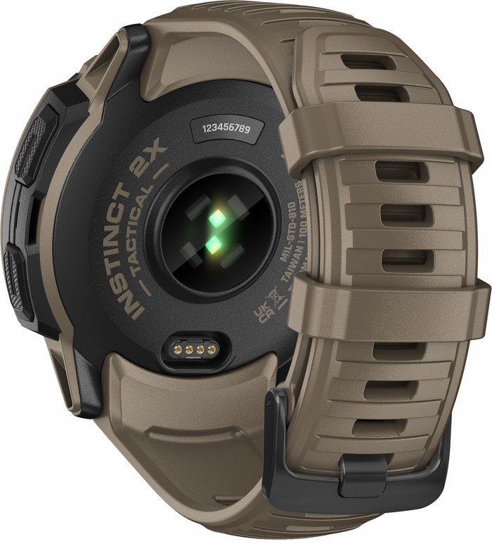 Garmin Instinct 2X Solar Tactical Edition Bruin achterkant
