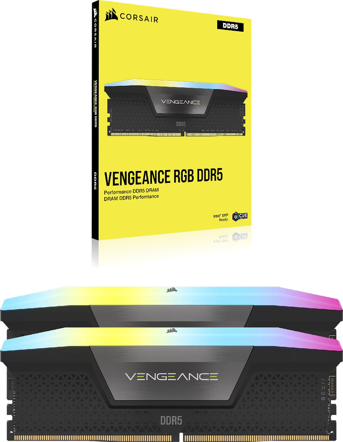 CORSAIR Vengeance RGB 16GB (2x8GB) DDR5 DIMM 5200MT/s CL40 XMP verpakking
