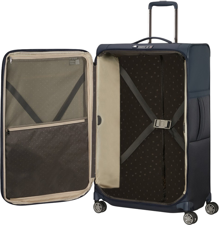 Samsonite Spinner Expandable 78cm Blue binnenkant