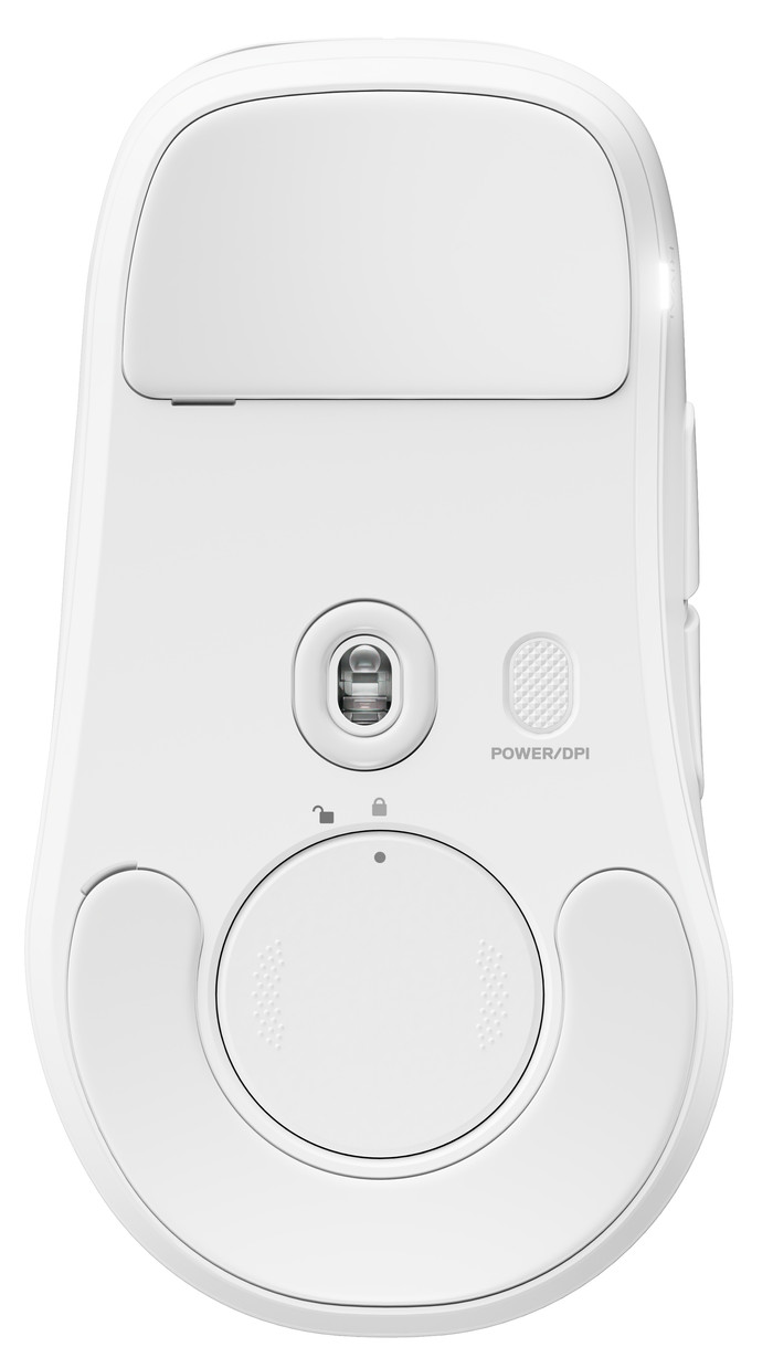 SteelSeries Rival Pro WL Mini Draadloze Gaming Muis Wit onderkant