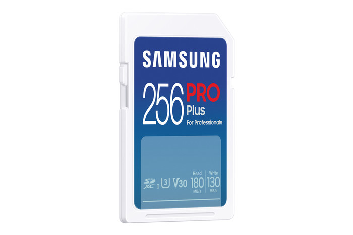 Samsung SDXC PRO Plus 256GB 130MB/s linkerkant