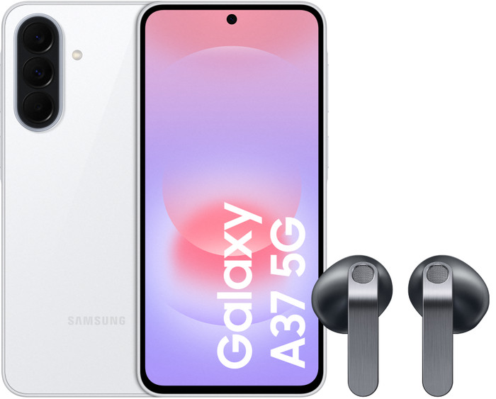 Samsung Galaxy A37 128GB Wit 5G + Samsung Galaxy Buds4 Zwart Main Image