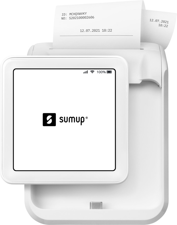 SumUp Solo 4G Portable Card Reader + Charging Dock with Printer null