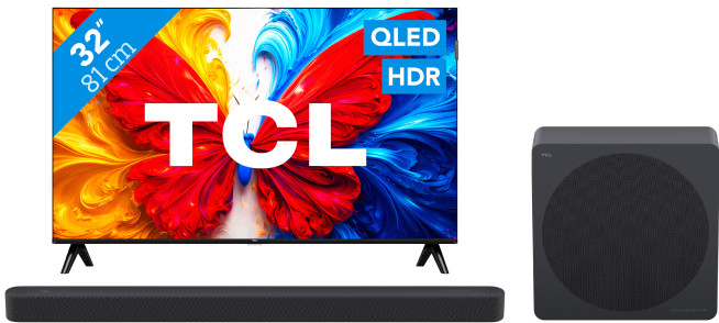 TCL QLED 32" S5L (2026) + TCL A65K Main Image