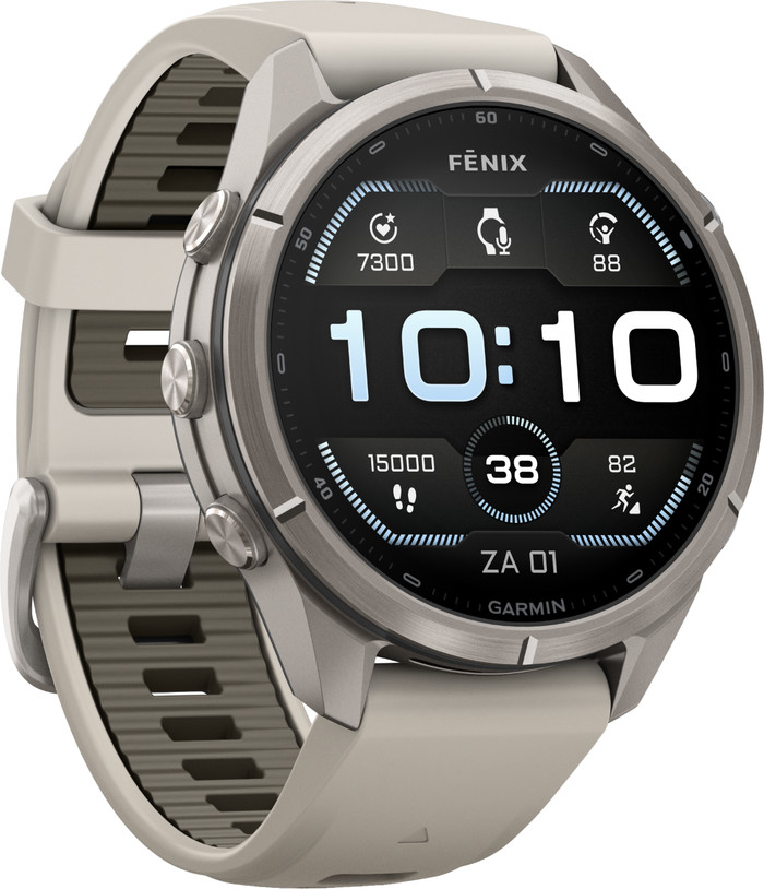 Garmin Fenix 9 Pro Titanium 43mm linkerkant