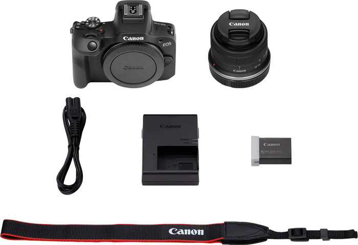 Canon EOS R100 Zwart + RF-S 18-45mm f/4.5-6.3 IS STM accessoire