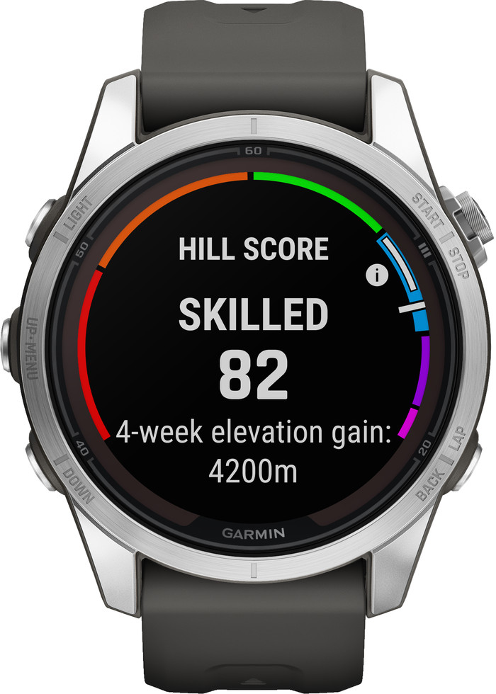 Garmin Fenix 7S Pro Solar Zilver 42mm voorkant