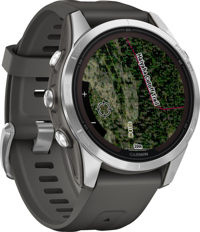 Garmin Fenix 7S Pro Solar Zilver 42mm rechterkant
