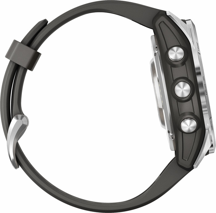 Garmin Fenix 7S Pro Solar Zilver 42mm rechterkant