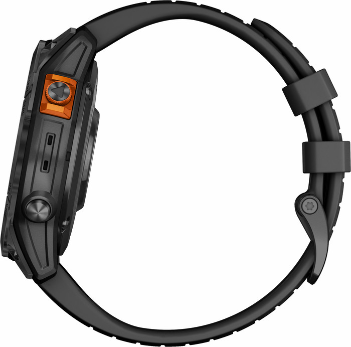 Garmin Fenix 7 Pro Solar Zwart 47mm linkerkant