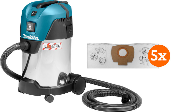 Makita VC3011L + Makita P-72899 Stofzak (5x) Main Image