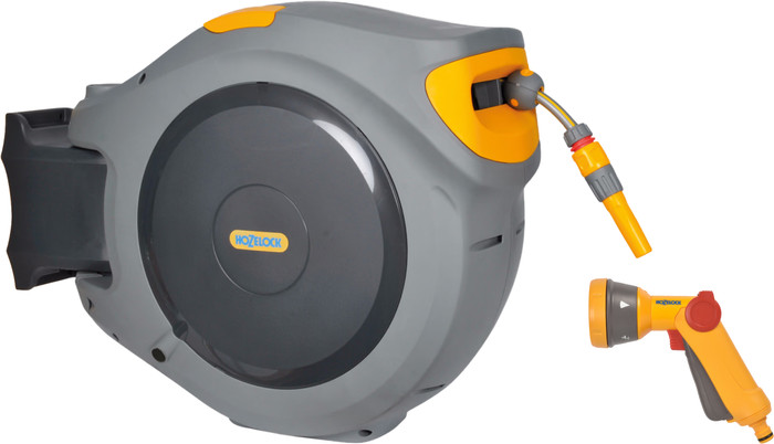 Hozelock Auto Reel 40m + Hozelock Multi-Spraygun Pistol Spray Nozzle Main Image