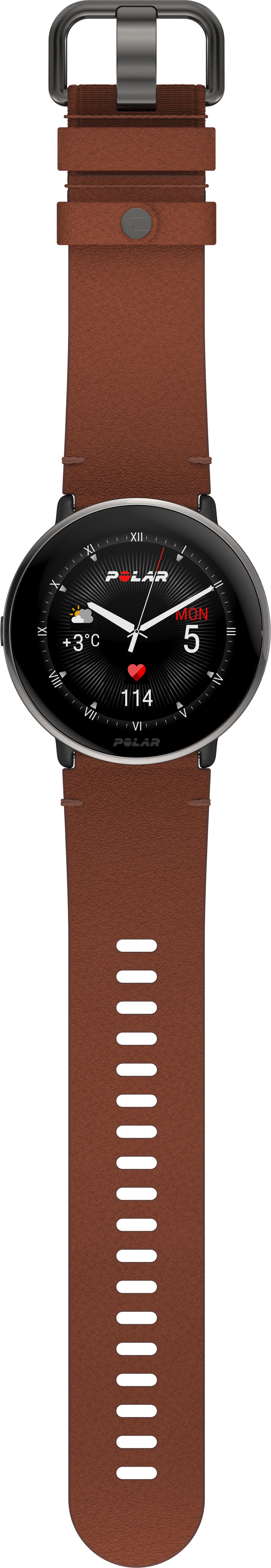 Polar Ignite 3 Titanium/Brown front