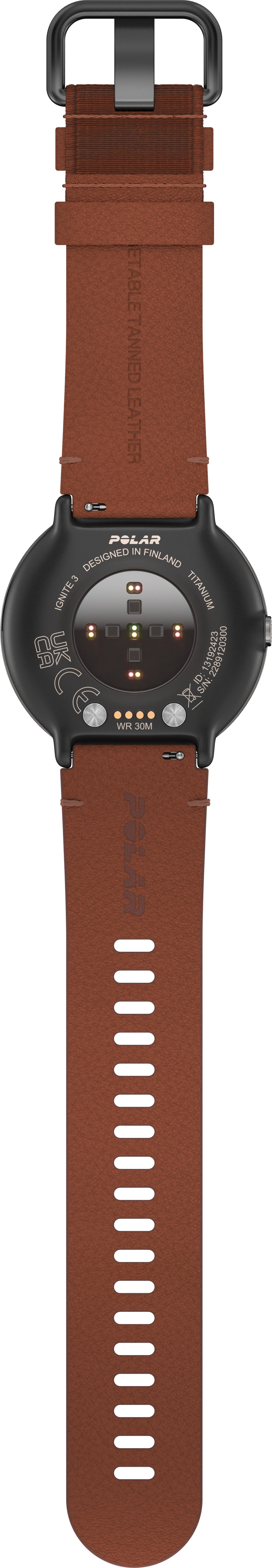 Polar Ignite 3 Titanium/Brown back