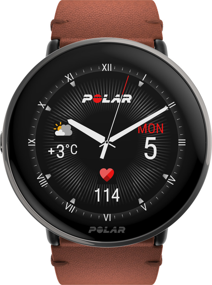 Polar Ignite 3 Titanium/Brown front