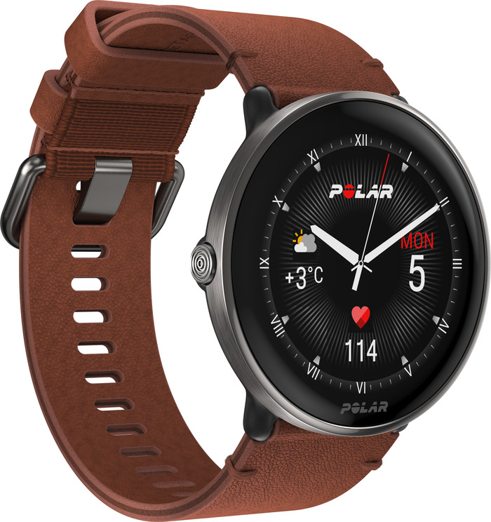 Polar Ignite 3 Titanium/Brown left side
