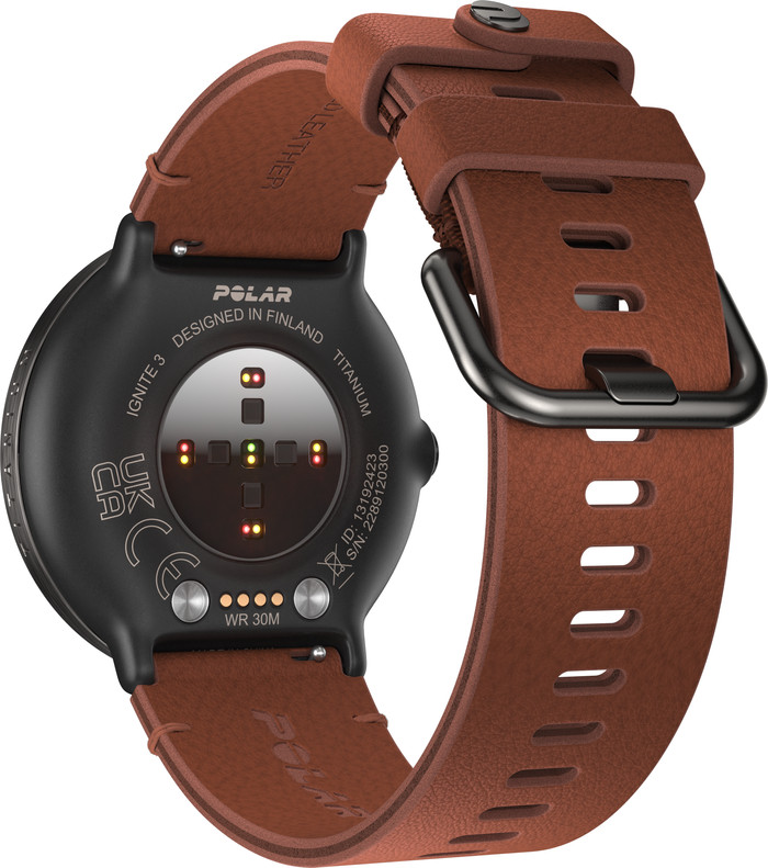 Polar Ignite 3 Titanium/Brown back
