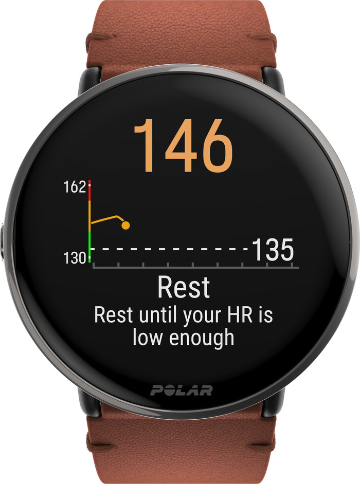 Polar Ignite 3 Titanium/Brown front