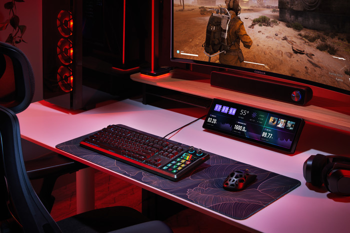 Corsair GALLEON 100 SD Gaming Toetsenbord Qwerty product in gebruik