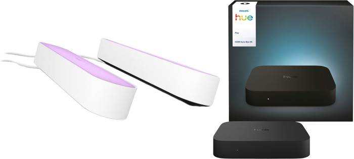 Philips Hue Play Lichtbalk Wit Duo Pack + HDMI Sync Box 4K Main Image