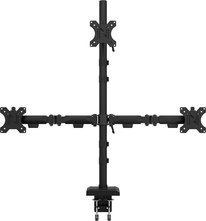 Neomounts NERO DS60-600BL2-1 Monitorarm Zwart voorkant