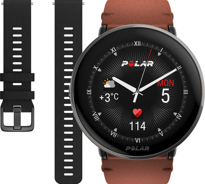 Polar Ignite 3 Titanium/Brown front