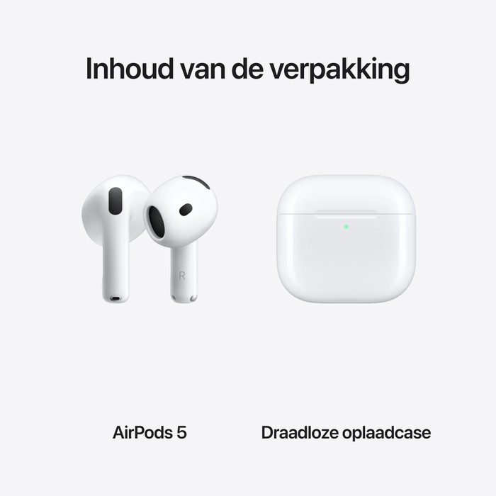 Apple AirPods 5 met draadloze oplaadcase visual leverancier