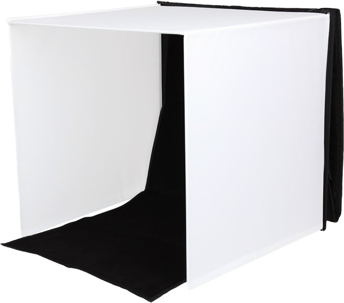 Caruba Portable Fotostudio 40x40x40cm + Led Lamp (2x) rechterkant