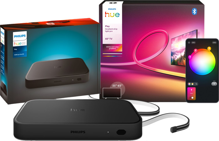 Philips Hue Play Pro Gradient LED Strip 55 tot 65 inch TV + HDMI Sync Box 8K Main Image