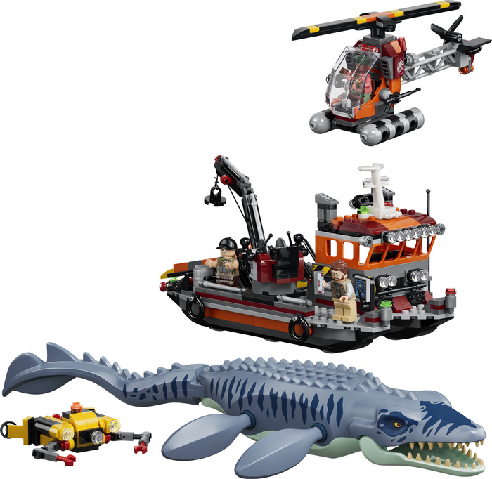 LEGO Jurassic World Mosasaurus Dinosaur Boat Attack 77983 Main Image