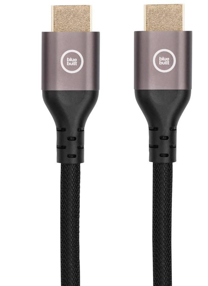 BlueBuilt HDMI Cable 4K 120Hz / 8K 60Hz Nylon 1.5m + 90° Adapter null