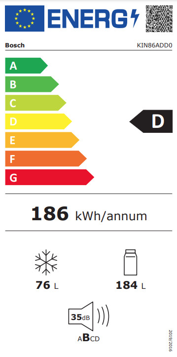 Bosch KIN86ADD0 energielabel