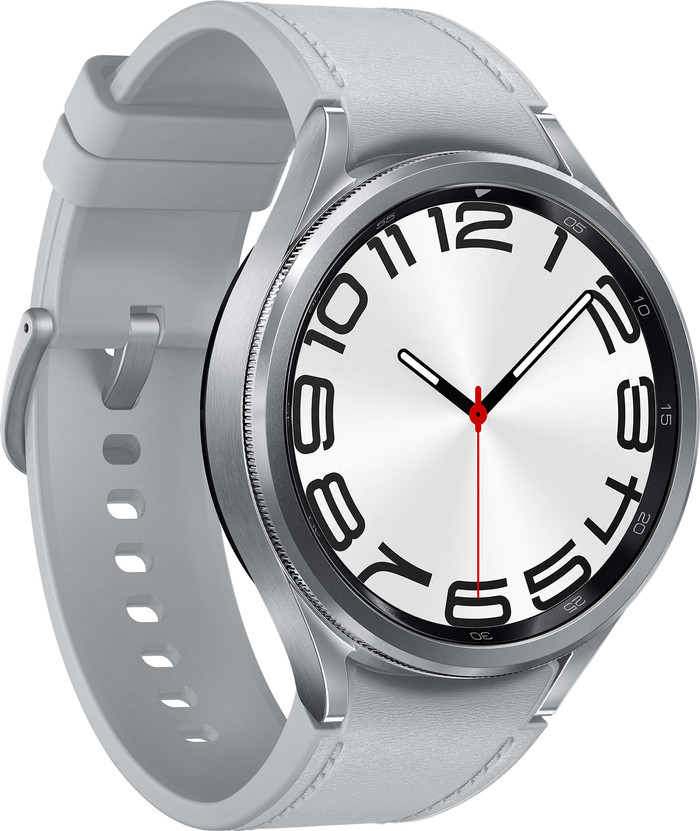 Samsung Galaxy Watch 6 Classic Zilver 47mm + Samsung Oplader linkerkant