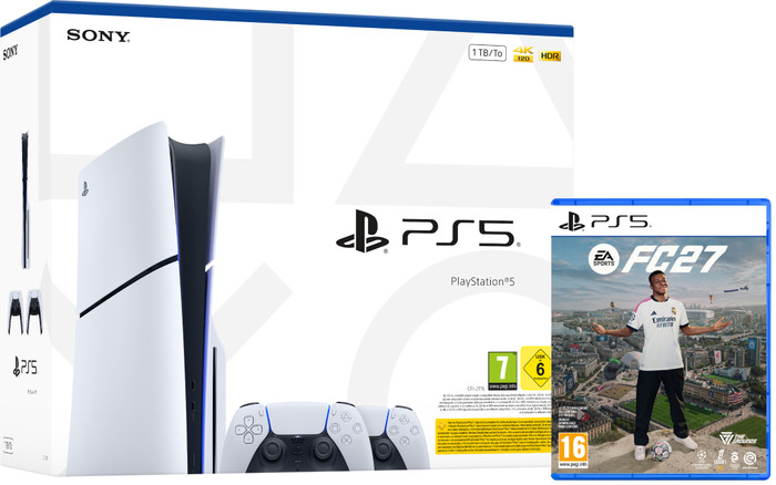 PlayStation 5 Slim Disc Edition + EA Sports FC 27 + Extra Controller Wit Main Image