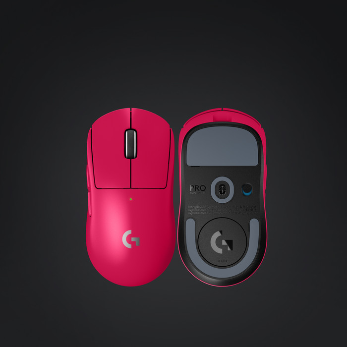 Logitech G PRO X Superlight 2 LIGHTSPEED Wireless Gaming Mouse Magenta product in use