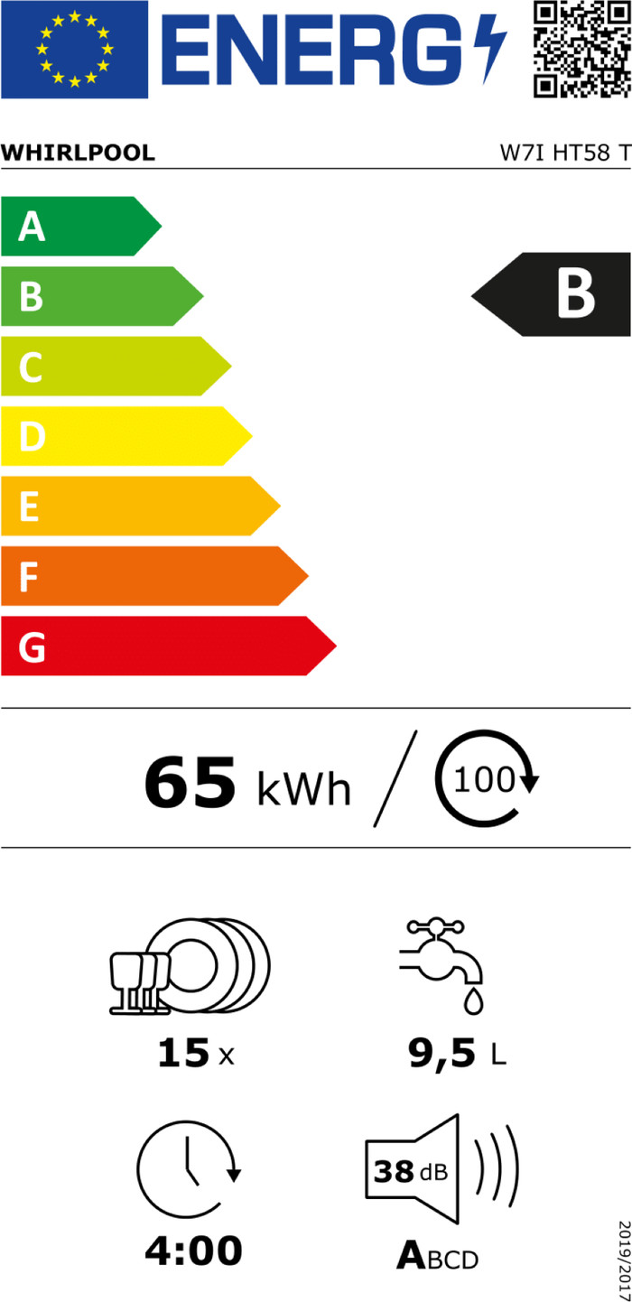 Whirlpool W7I HT58 T MaxiSpace energy label