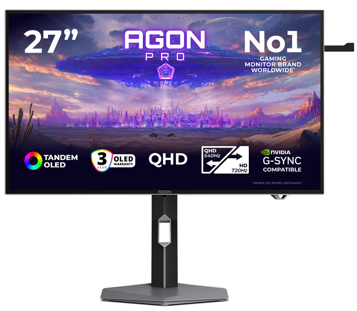 AOC AGON PRO AGP277QKDC WOLED voorkant