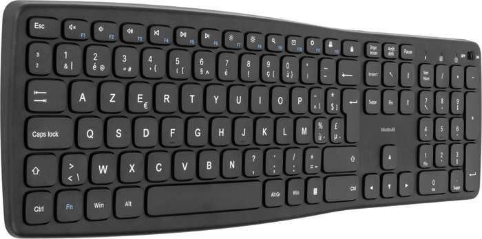 BlueBuilt Wireless USB Keyboard AZERTY + BlueBuilt Nexum Wireless Mouse left side