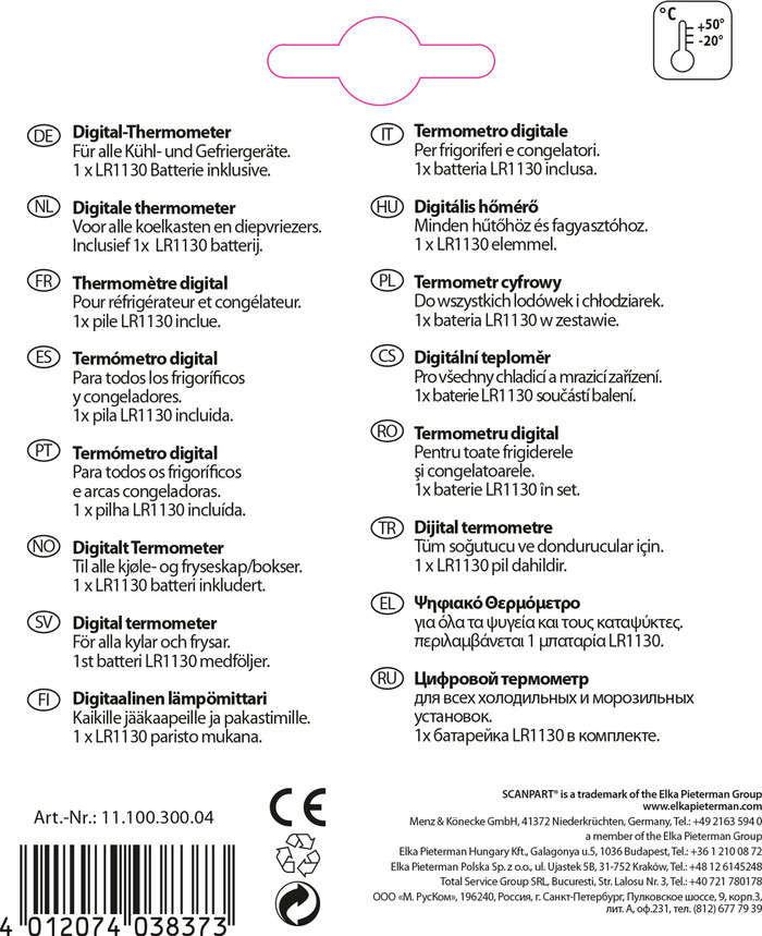 Scanpart digitale thermometer null